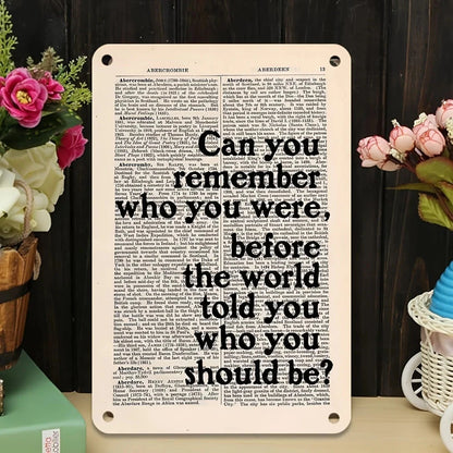 Inspirational Metal Tin Sign - 8"x12" Positive Affirmation Wall Art for Home, Office & Outdoor | Durable Easy-to-Hang Decor