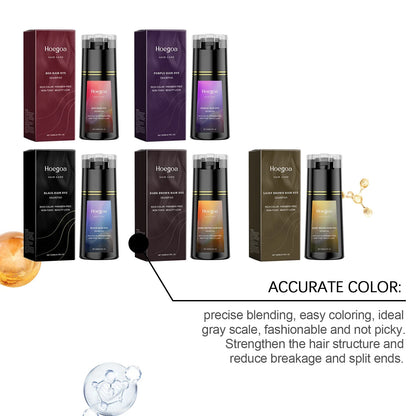 Hair Dye Shampoo for Gray White Hair Coverage 3 in 1 Light Brown DIY Herbal Ingredients Natural Hair Color Shampoo for Women Men