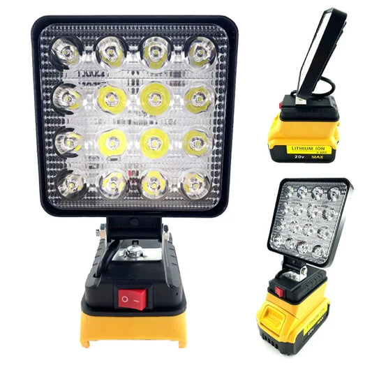 4 Inch Portable LED Work Light for Dewalt 18V 20V Lithium Battery Outdoor Lighting Work Lamp Camping Lighting Outdoor Flashlight