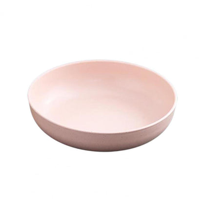 Wheat Fiber Plate Microwave Plastic Plates Dinner Plate BPA Free Food Grade Round Shape Food Dish Fruit Salad Dish Kitchen Plate