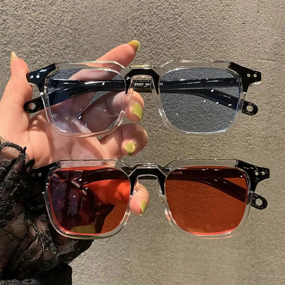 Cool Square Sunglasses Fashion Vintage UV400 Tint Ocean Lens Sun Glasses Retro 90s Glasses for Women & Men