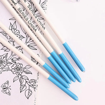 Artist Paint Brush 6 Pcs Set Thin Pen Extra Long Fine Point Liner Tip #000#00#0#1#2#3, Scale Models Nail Acrylic Oil Watercolor