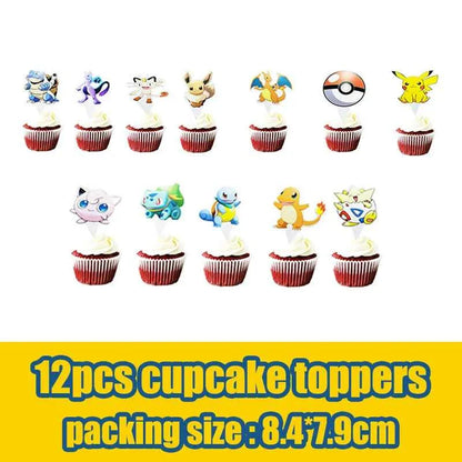 Pokemon Birthday Party Decorations Paper Tableware Plates Napkins Cups Pikachu Birthday Tablecloth Party Supplies Children Gifts