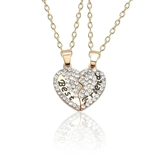 New Best Friends Necklace For Women Girls Broken Heart Puzzle Musical Note Pendant Necklaces BFF Friendship Forever Jewelry Gift