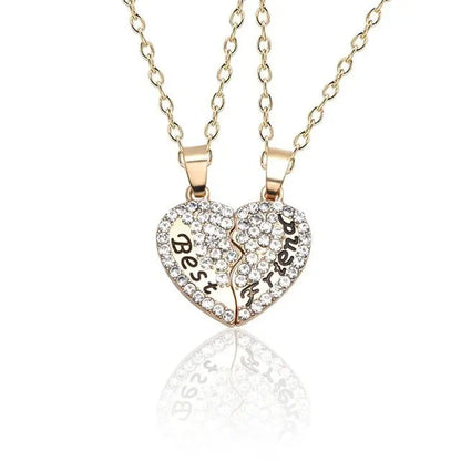New Best Friends Necklace For Women Girls Broken Heart Puzzle Musical Note Pendant Necklaces BFF Friendship Forever Jewelry Gift