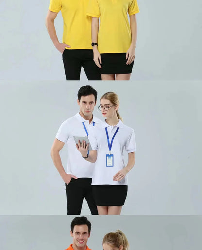Mens Polo Shirts Short Sleeve Casual Solid Color Fashion Summer Lapel Male Turndown Tops Work Clothes Breathabl Comfortable