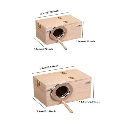 Wood Bird House Nest Birds Breeding Box Bird Parrot Breeding Decorative Cages Pet Accessories Home Balcony Decoration