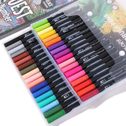 Cartoon Activity Color Painting Book Educational DIY Double-Sided Watercolor Pencil Hand Painted Quick-drying