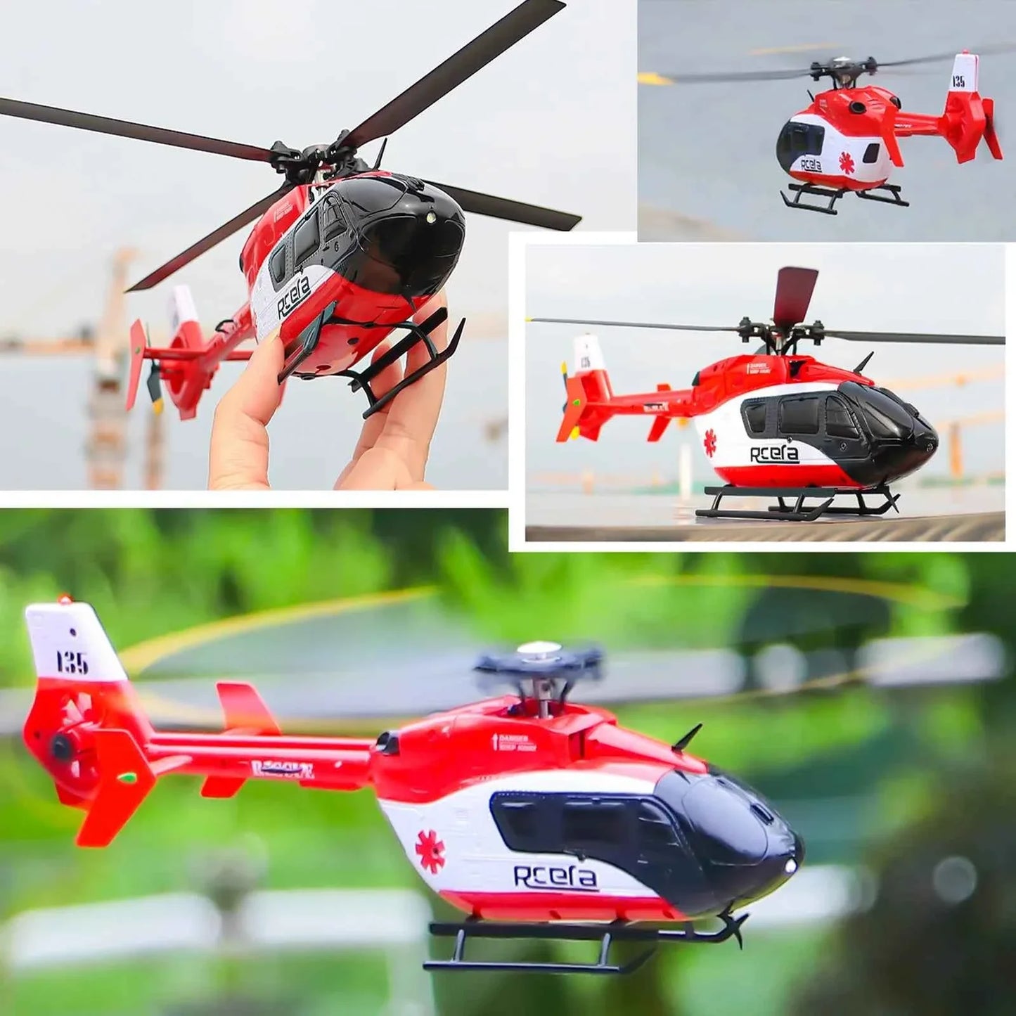 RC ERA Weathered Marine C032 UH1Huey One Click Inverted Flight TOF Optical Flow Gyro Stabilized RC Helicopter for Adults