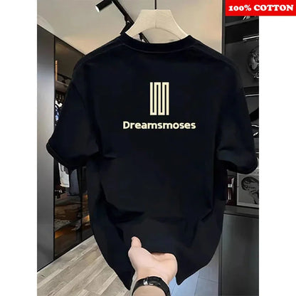 Fashion Paris Print T-shirt Men's Summer New 2025 New 100% Cotton Neck Short Short Sleeve Tee Gym Casual comfort Sports Top Men