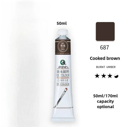 Maries Oil Paint 50ML Oil Painting Art Creation Pigment Large Oil Paint Paint Single Commonly Used 24 Colors