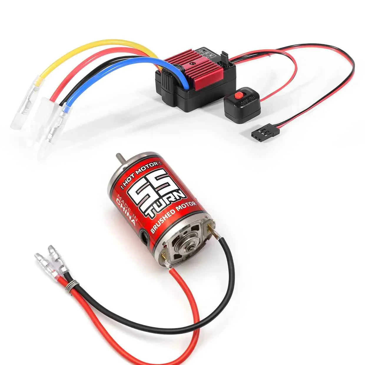 RC 540 Brushed Motor 12T-75T ESC 60A Speed Control Combination Set Climb Drift Racing Waterproof for 1/10 RC Cralwer Car/Boat