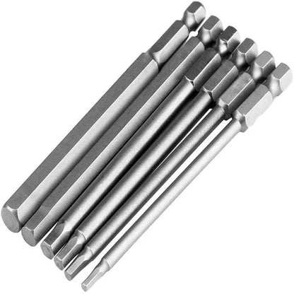 8pcs 100mm Hex Head Allen Wrench Drill Bits Set SAE Metric Allen Electric Hexagonal Bit Screwdriver Socket Bit Power Tool Parts
