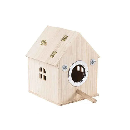 Practical Large Space Wood Bird House Rainproof Hanging Birds Breeding Box Sun Protection Bird Nest For Bird Cage