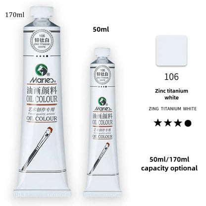 Marie's Oil Paint 170ML Oil Painting Art Creation Pigment Large Oil Paint Paint Single Commonly Used 24 Colors