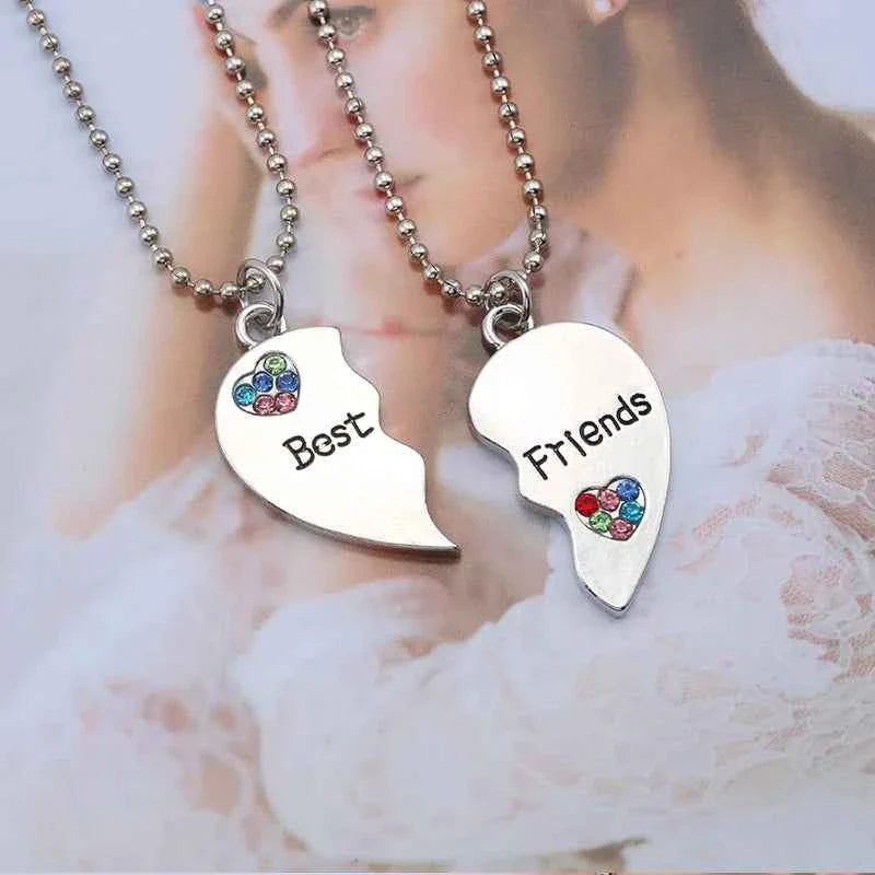 New Best Friends Necklace For Women Girls Broken Heart Puzzle Musical Note Pendant Necklaces BFF Friendship Forever Jewelry Gift