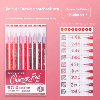Languo 27-207 Colors Of One Set Drawing Handbook Pens Student DIY Graffiti Multi-Color Gel Pen Writing Marker Stationery