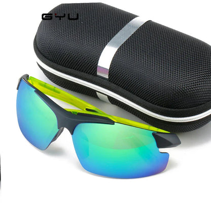 Men Sports Sunglasses Riding Mirror Wind Frameless Glasses Driving Dazzle Colour Outdoor Motorcycle Running Fishing Travel
