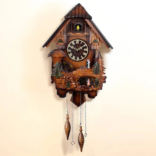 Cuckoo Luxury Wall Clocks Living Pendulum Room Large Decoration Wall Clocks Retro Wooden Home Decor Reloj De Pared MHBGZ
