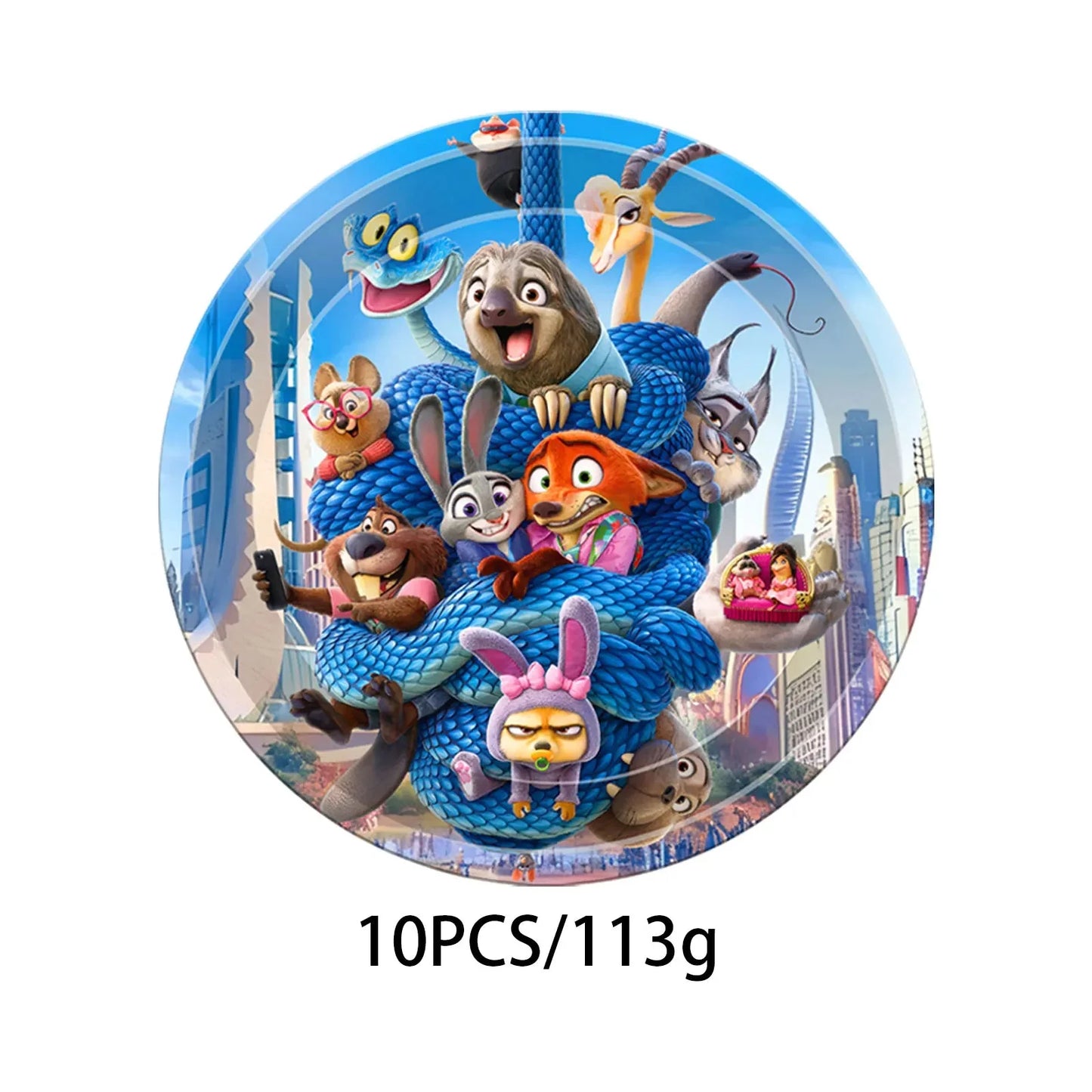 Zootopia Theme Party Supplies Nick Judy Birthday Decoration Balloon Set Tableware Kit Banner Plates Gifts Bags Keychains Sticker