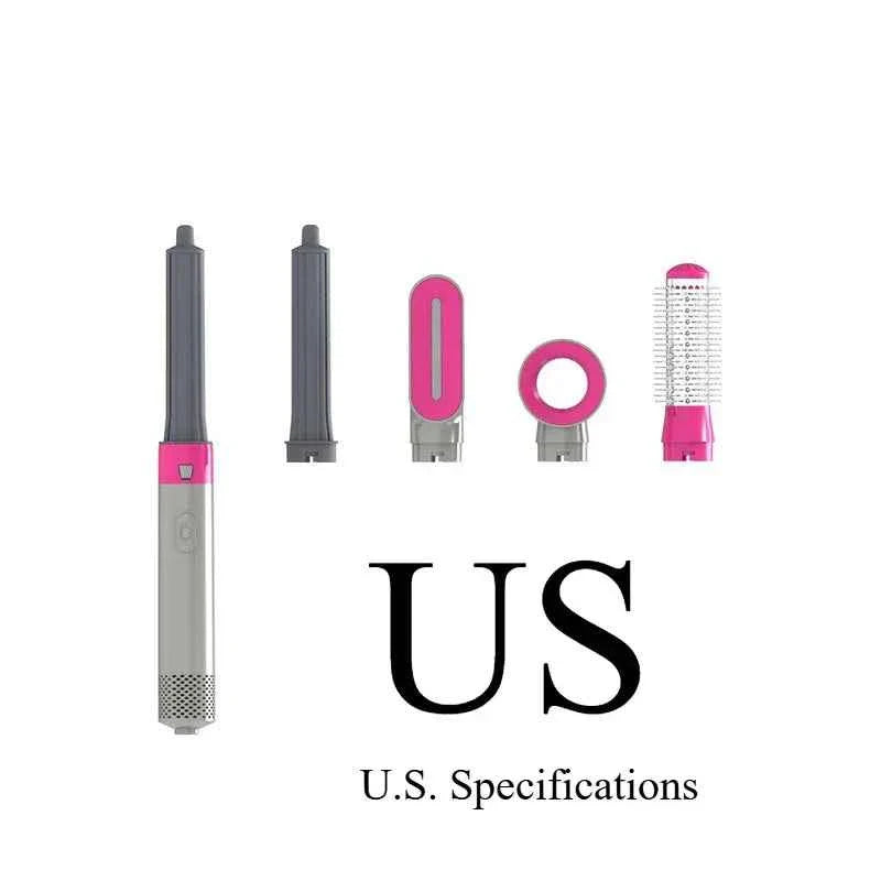 5-in-1 Negative Ion Automatic Curling Iron Multifunction Convenient Hair Dryer Volume Straight Hot Air Comb Curly Girl Method