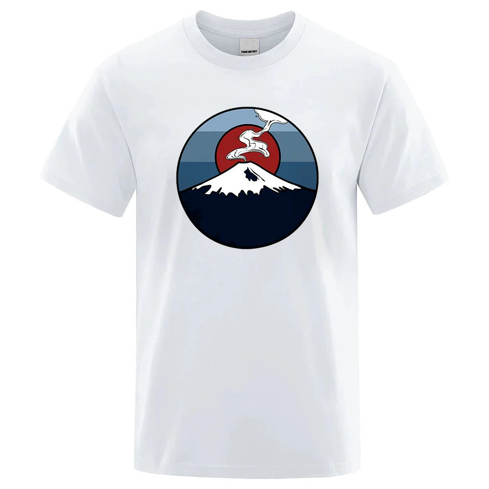 Mt. Fuji, Japan Mens T Shirt Fashion Cotton Eco-Friendly T-Shirts Summer Tee Clothes Tshirt Hip Hop Oversize Loose Men T Shirts