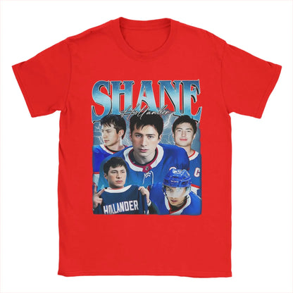 Men's T-Shirts Shane Hollander Queer Hockey Heated Rivalry Cool Cotton Tee Shirt Short Sleeve T Shirts Crew Neck Clothes Graphic