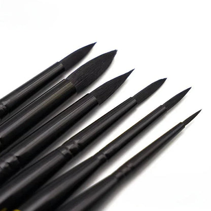 Round tip detachable Travel Paintbrush, Student Painting Graffiti paintbrush Watercolor gouache Painting Beginner art set