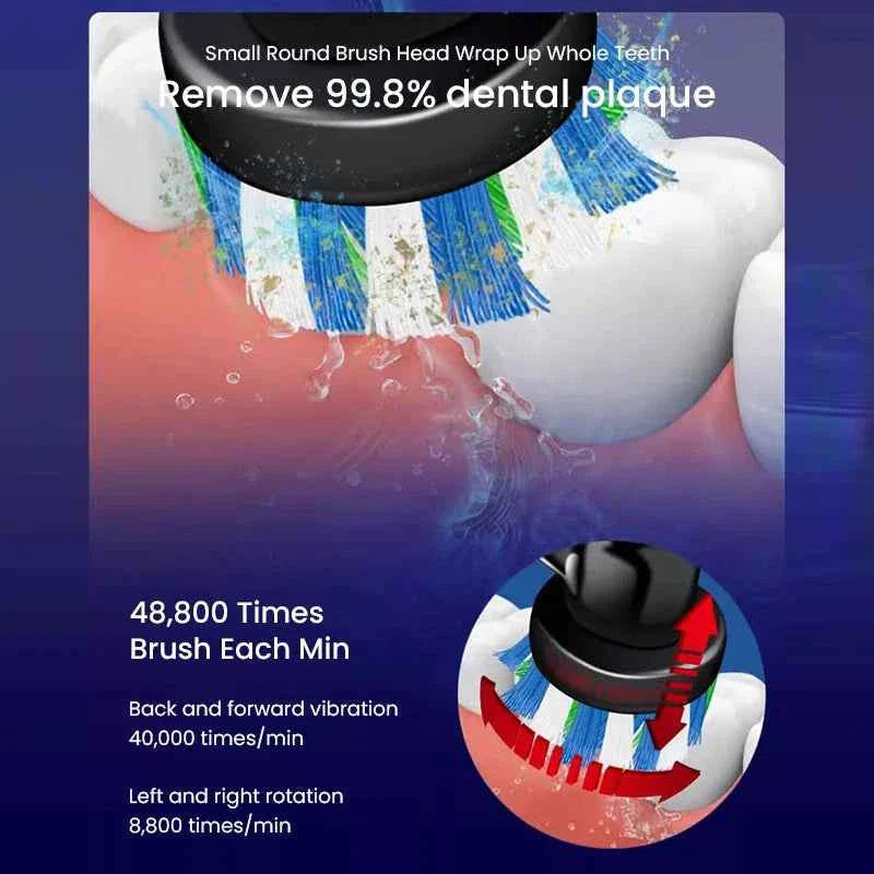 Oral B Electric Toothbrush Pro 4000 Sonic Clean Rechargeable Tooth Brush 4 Cleaning Modes Pressure Sensor Light Wateproof