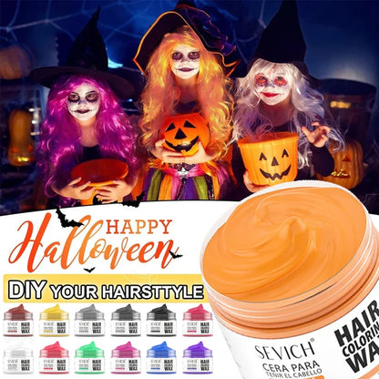 SEVICH Hair Colour Wax Temporary DIY Hair Coloring Wax One-Time Long Lasting Hair Dye Mud Cream Christmas Hair Styling Products
