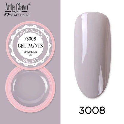 Arte Clavo Painting Gel 72 Colors 5ml Professional Nail Paint Color Gel Polish For Nail Art UV Gel Lacquer Gel Top Coat Manicure