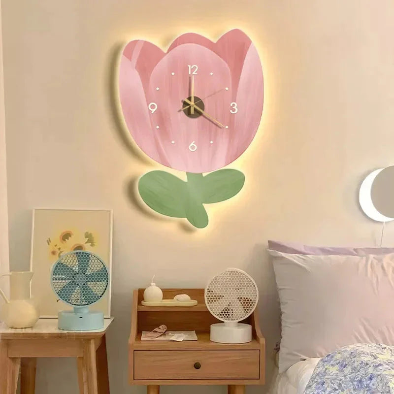 Light Decorative Clock Hanging Restaurant Simple Creative Crystal Porcelain Wall Hanging Clock Quiet Room Clock