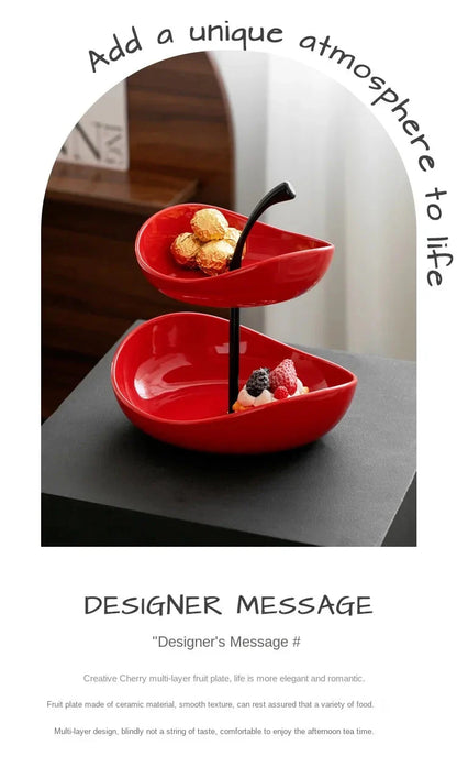 Fruit Plate Home Living Room Coffee Table Ornaments Candy Dish Placed Snack Tray Multi-layer High-grade Fruit Plate