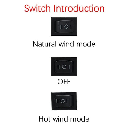 Electric Power Warm Air Blower Fan Heater Portable Small Space Heater Car Window Defogger Power Tool Parts Battery Powered