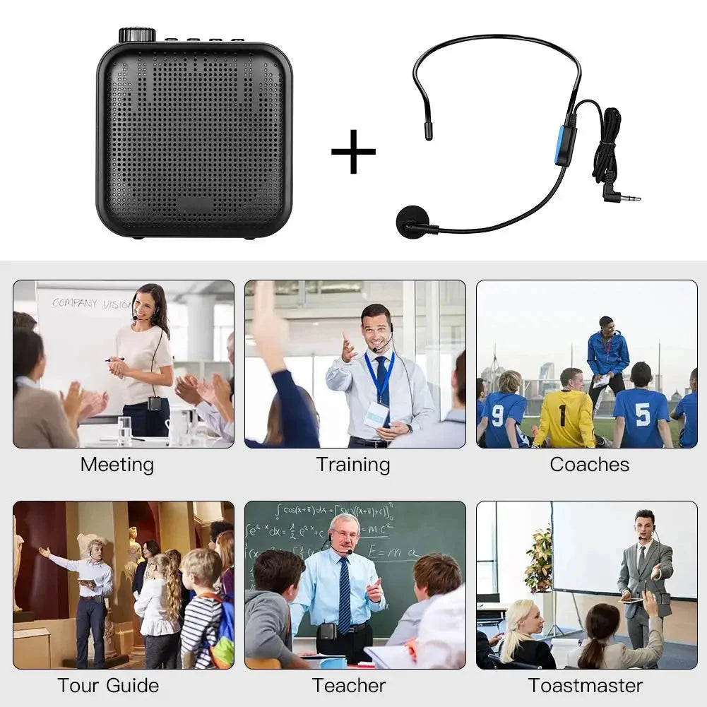 B50B-Rechargeable Ultralight Loudspeaker Portable Voice Amplifier With Microphone Mini Audio Speaker For Teachers