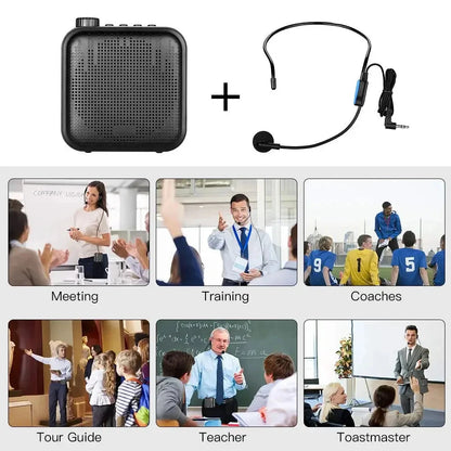 B50B-Rechargeable Ultralight Loudspeaker Portable Voice Amplifier With Microphone Mini Audio Speaker For Teachers
