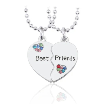 New Best Friends Necklace For Women Girls Broken Heart Puzzle Musical Note Pendant Necklaces BFF Friendship Forever Jewelry Gift