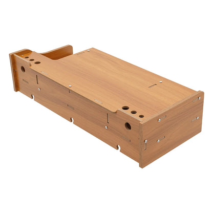 Wooden Desk Organizer W/ Drawer File Storage Desk Monitor Riser Computer Stand