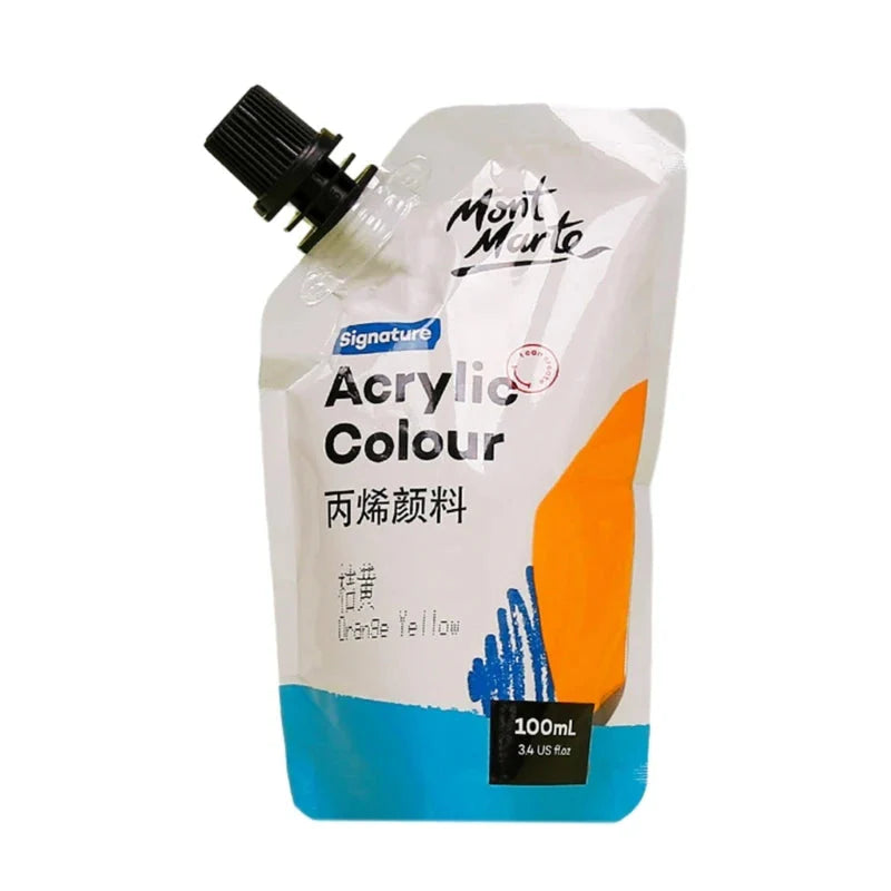 Art Acrylic Paint, 11 Colors Acrylic Paint, 100ml Bag, Rich Pigmented, Waterproof Acrylic Paints for Artists, Beginners