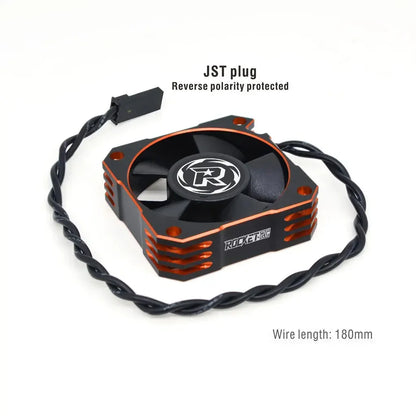 ROCKET-RC 25/30/35/40/50mm V2 Metal Cooling Fan 32000/28000/21000/16000/10000RPM for 1/8 1/10 1/12 RC Car 540/550/3650 Motor ESC
