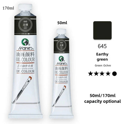 Marie's Oil Paint 170ML Oil Painting Art Creation Pigment Large Oil Paint Paint Single Commonly Used 24 Colors