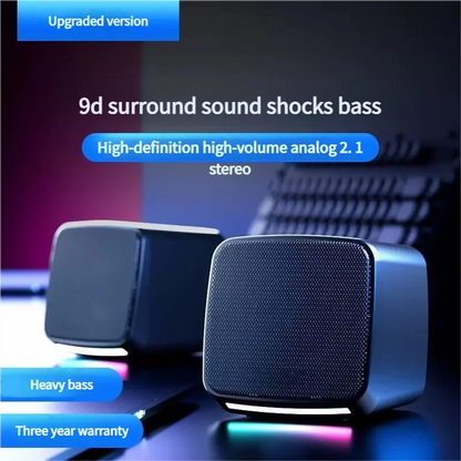 SOREX E-1078 Ultra-Portable USB Multimedia Speakers - 2.0 Channel 6W Stereo Sound for Laptop & PC
