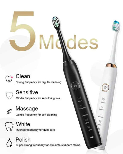 Sonic Electric Toothbrush Smart Ultrasonic Dental Teeth Whitening Rechargeable Adult Tooth Brush Sarmocare S100 With8 Brush Head