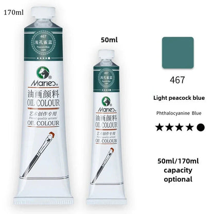 Marie's Oil Paint 170ML Oil Painting Art Creation Pigment Large Oil Paint Paint Single Commonly Used 24 Colors