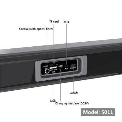 2025 6D surround sound home theater speaker system mobile phone bass wireless Bluetooth speaker long TV soundbar speaker TF/AUX