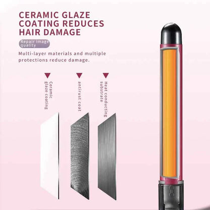 Kemei Professional Hair Curler Hair Curling Iron Wand Ceramic Tourmaline long Barrel Dual Voltage 100-240V Hair Waving Style Too