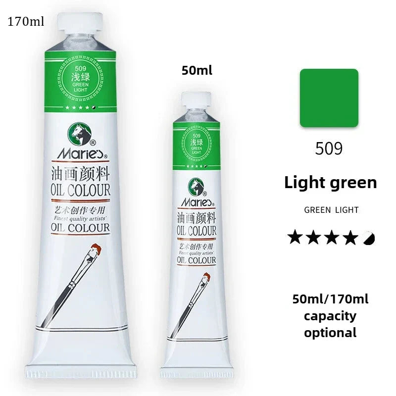 Marie's Oil Paint 170ML Oil Painting Art Creation Pigment Large Oil Paint Paint Single Commonly Used 24 Colors