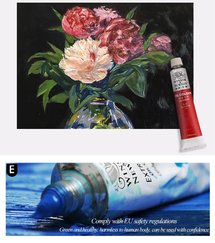 Winsor & Newton 12/18/24 Colors Professional Color Oil Paints 12ml Tube Painting Pigments With Brush And Palette Art Supplies