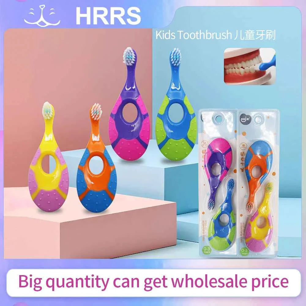 2Pcs/Set KidsToothbrush With Soft Bristles BPA-Free Children Toothbrush Training Deciduous Teeth Toothbrush