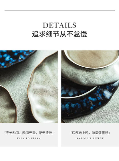Platter Creative Restaurant plates New vintage featuring ceramic disk kitchen cutlery